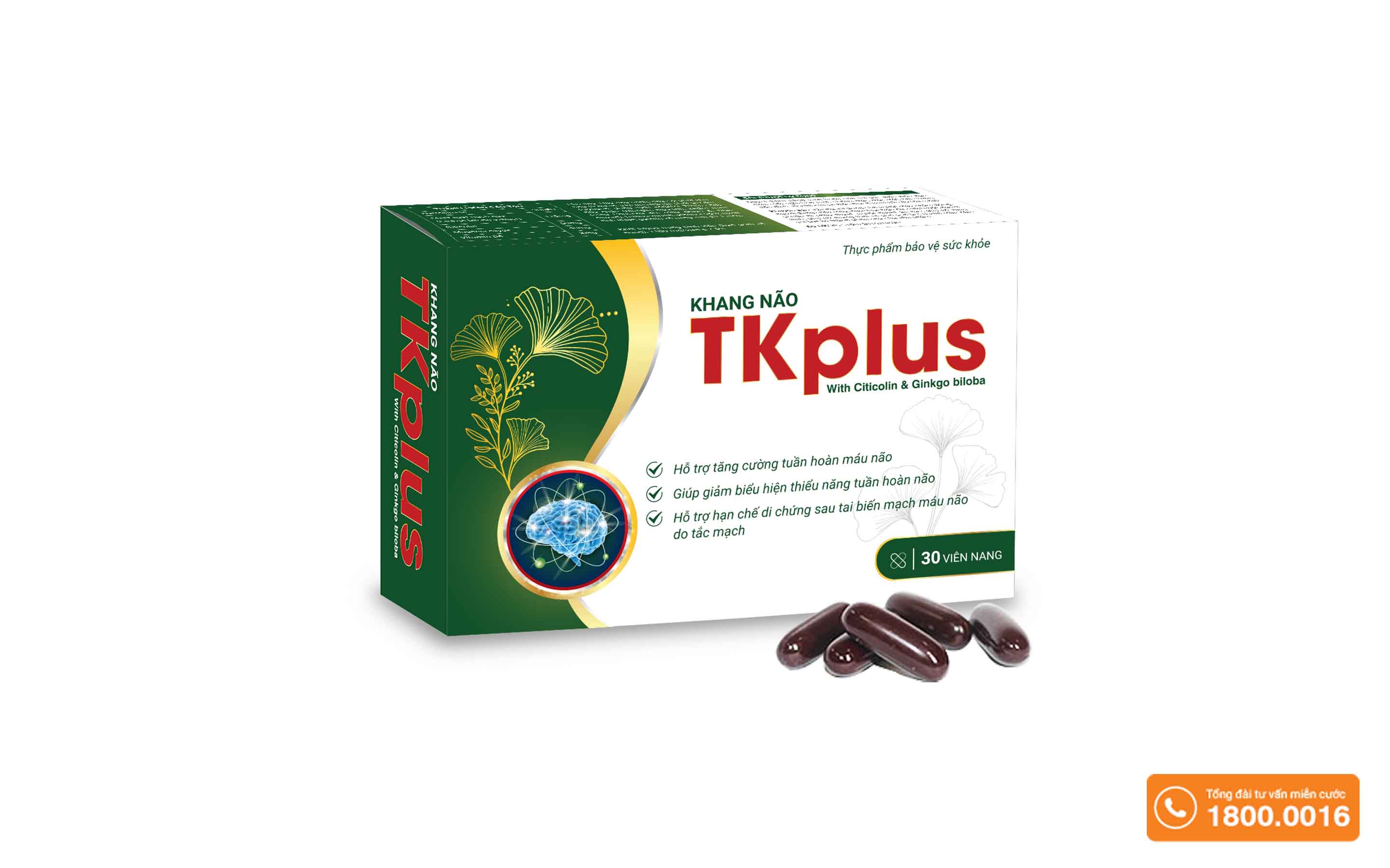 TP bảo vệ sức khỏe Khang não TKplus