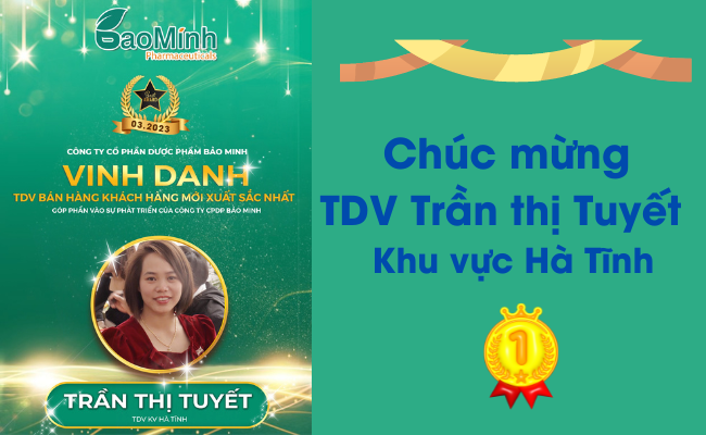 Trần Thị Tuyết - Cá nhân xuất sắc nhất dược Bảo Minh Tháng 3/2023