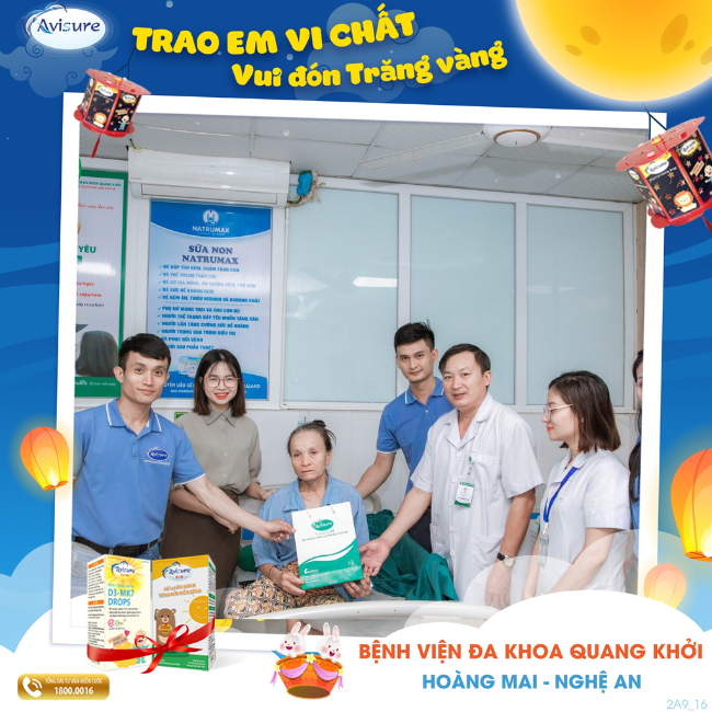 Chương trình trao em vi chất vui đón trăng vàng kết hợp  tại bệnh viện đa khoa Quang Khởi