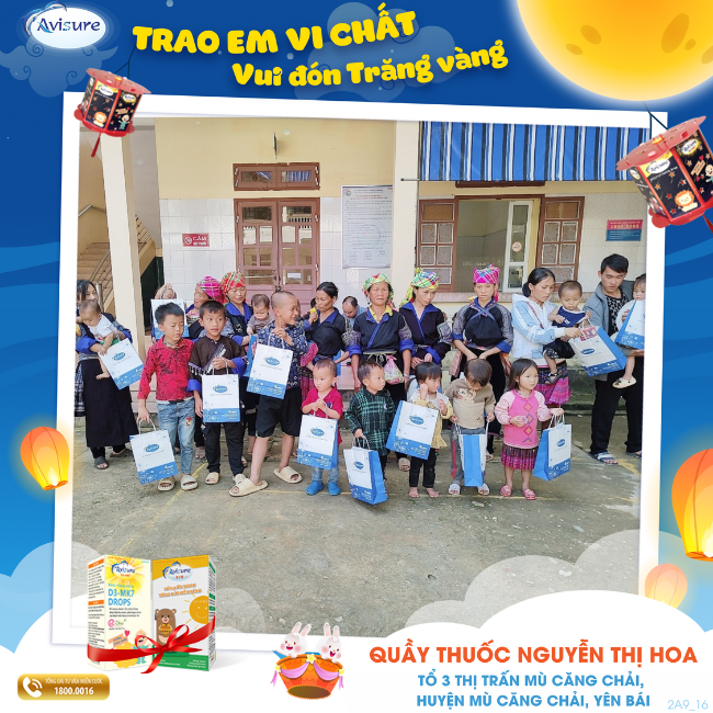 Chương trình trao em vi chất vui đón trăng vàng kết hợp cùng nhà thuốc Nguyễn Thị Hoa